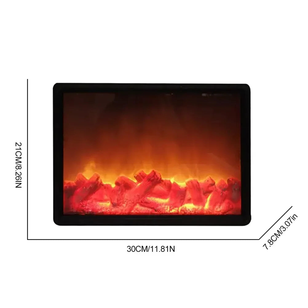 Flameless Fireplace LED Flame Lamp | Realistic Décor Light