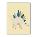 Cartoon Dinosaur Canvas Wall Art | Kids Nursery Poster Print