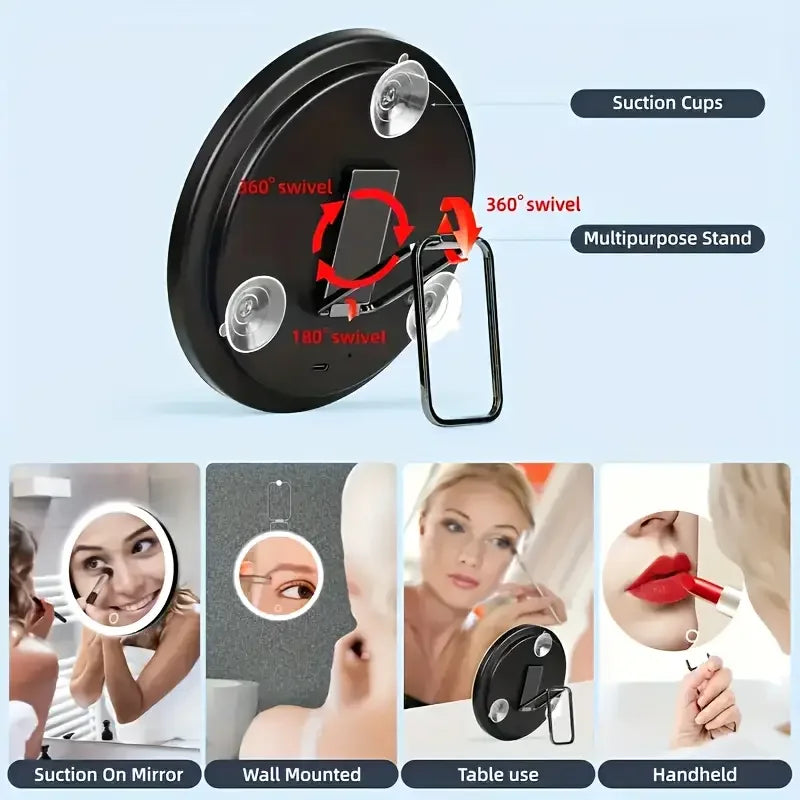 40X Magnifying Makeup Mirror with Adjustable Light & Stand