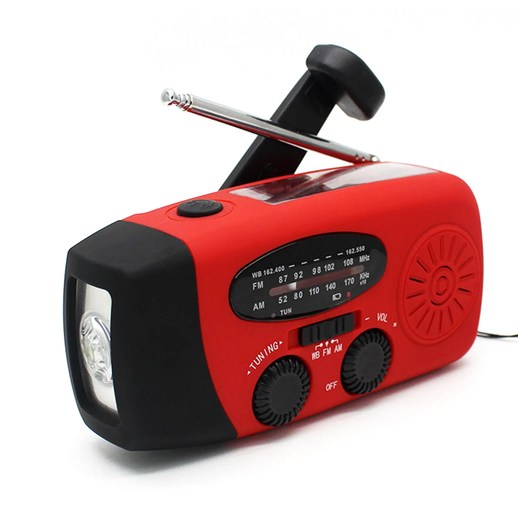 Solar Hand Crank Emergency Radio AM/FM/NOAA + USB Charger