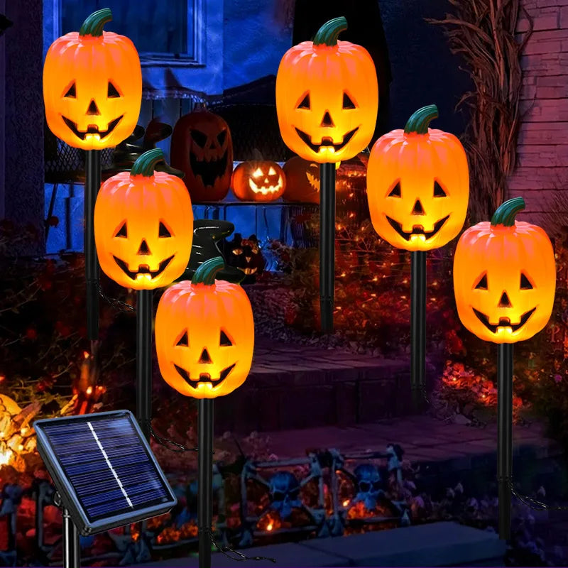 Halloween Solar Pumpkin Ground Plug Light Outdoor One-to-five Ghost