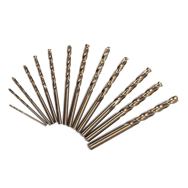 13-Pc Tungsten Carbide Masonry Drill Bit Set – Glass, Metal & Tile