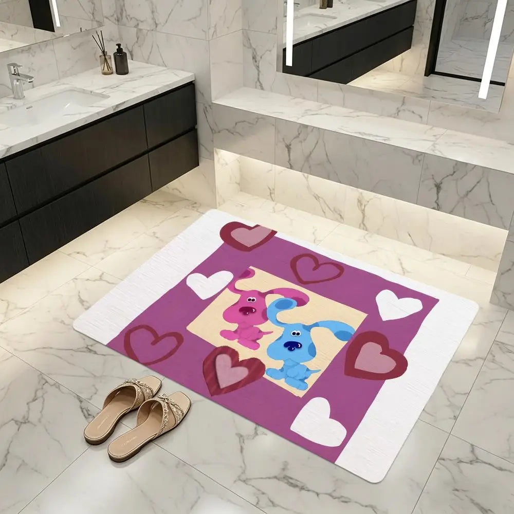 Cartoon Diatomite Bath Mat – Quick Dry, Absorbent & Anti-Slip