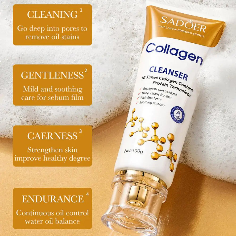 SADOER Collagen Foaming Facial Cleanser – Deep Cleanse 100g