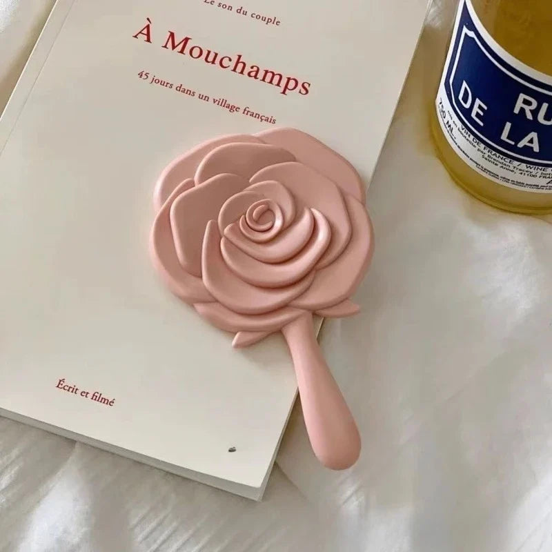 Portable Rose Pocket Makeup Mirror | Folding Compact Mirror