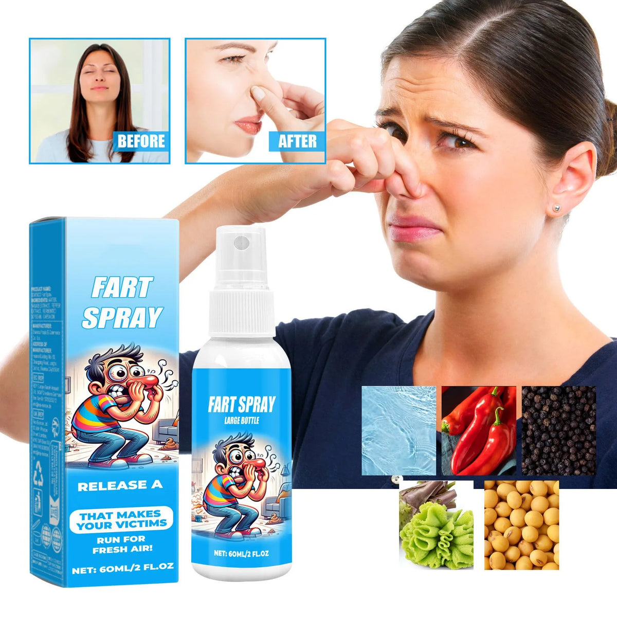 60ml Extra Strong Fart Spray Prank Gag Gift – Kids & Adults