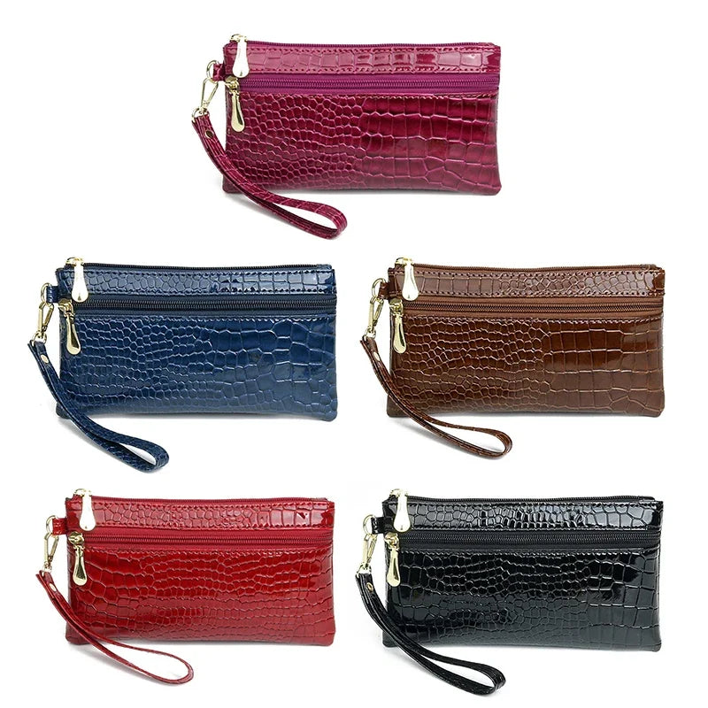 Women's PU Leather Coin Purse | Small Wrist Clutch Wallet