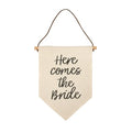 Here Comes The Bride Banner | Rustic Wedding Aisle Sign