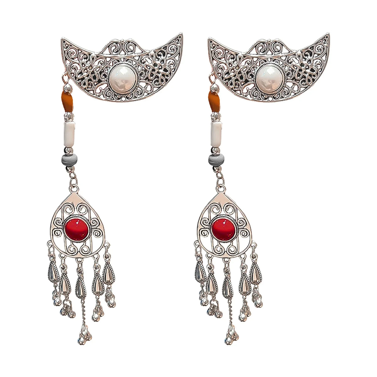 Mongolian Ethnic Hair Clips for Women – Retro Style, Set of 2