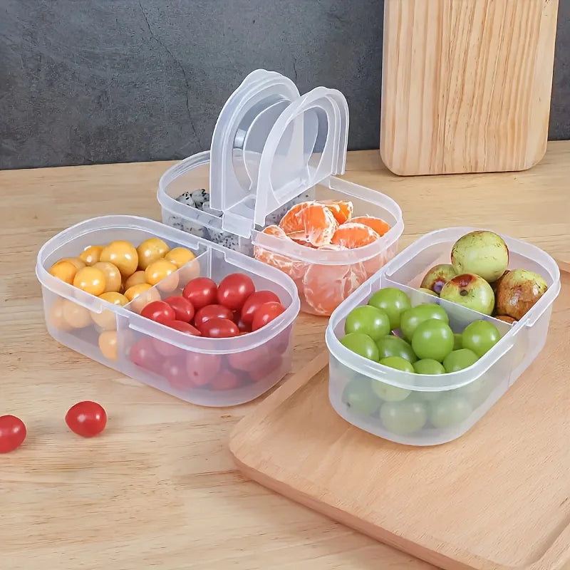 Dual Compartment Food Storage Container & Spice Organizer