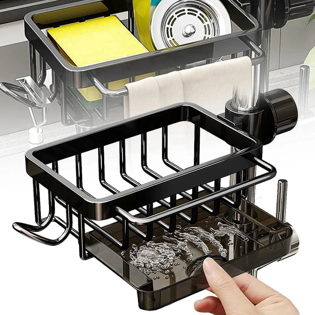 A36T-Faucet Rack Kitchen Faucet Storage Round Water Pipe Sink