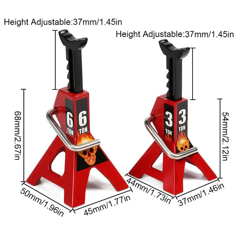 RC Car Scale Jack Stands – Metal Lift for 1/24 & 1/18 Models