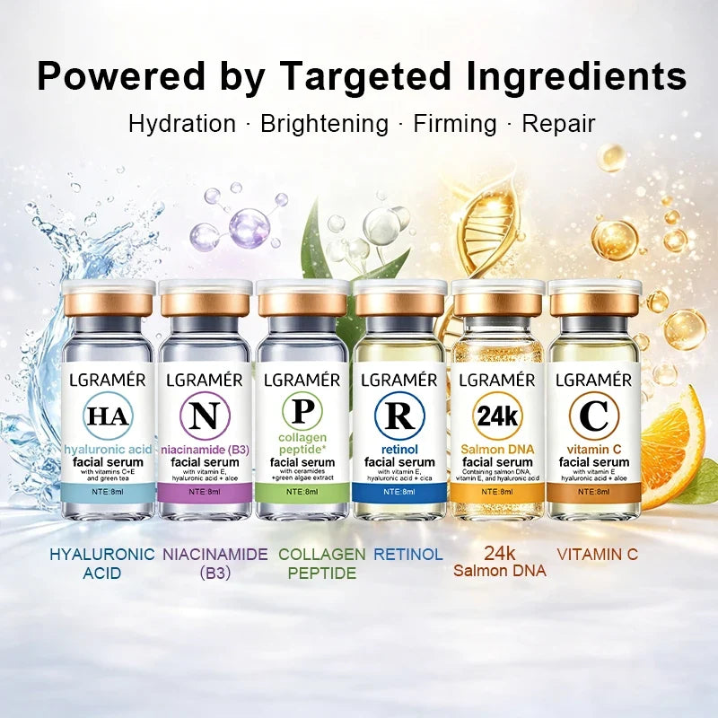 Vitamin C, Retinol & Hyaluronic Acid Face Serum Trio Set