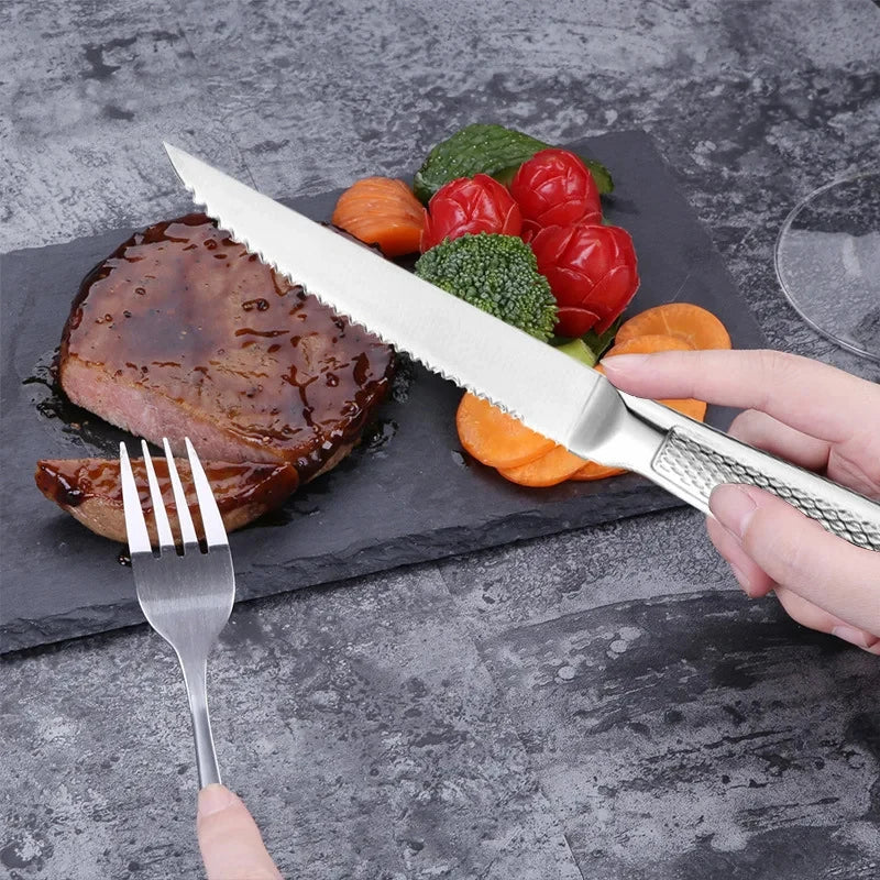 Stainless Steel Steak Knife Set – Serrated Knives 1, 3 or 6 Piece