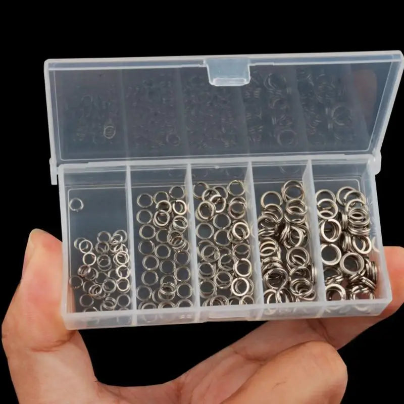 200 Pcs Stainless Steel Fishing Split Rings – Lure Connector Set