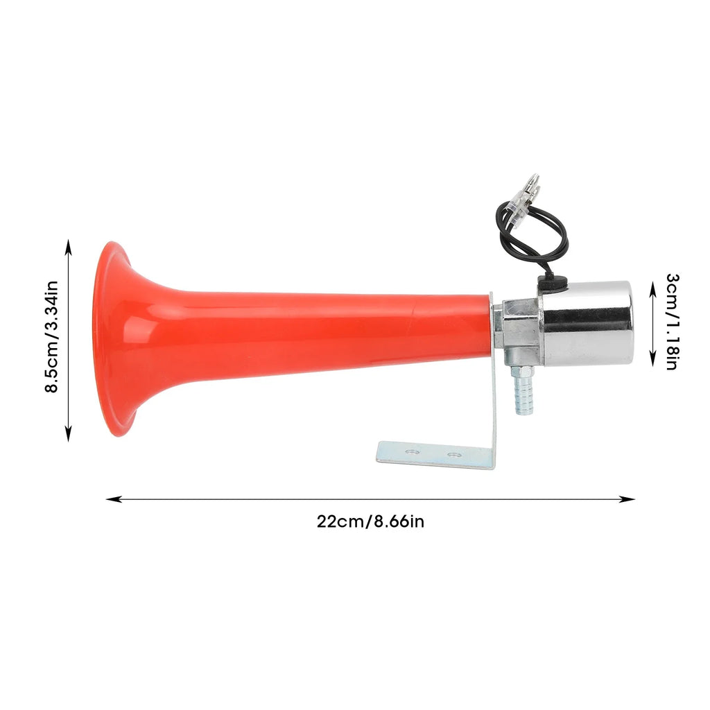 180DB Red Air Horn Universal Purpose 12V 24V Caravan Pressure Whistle