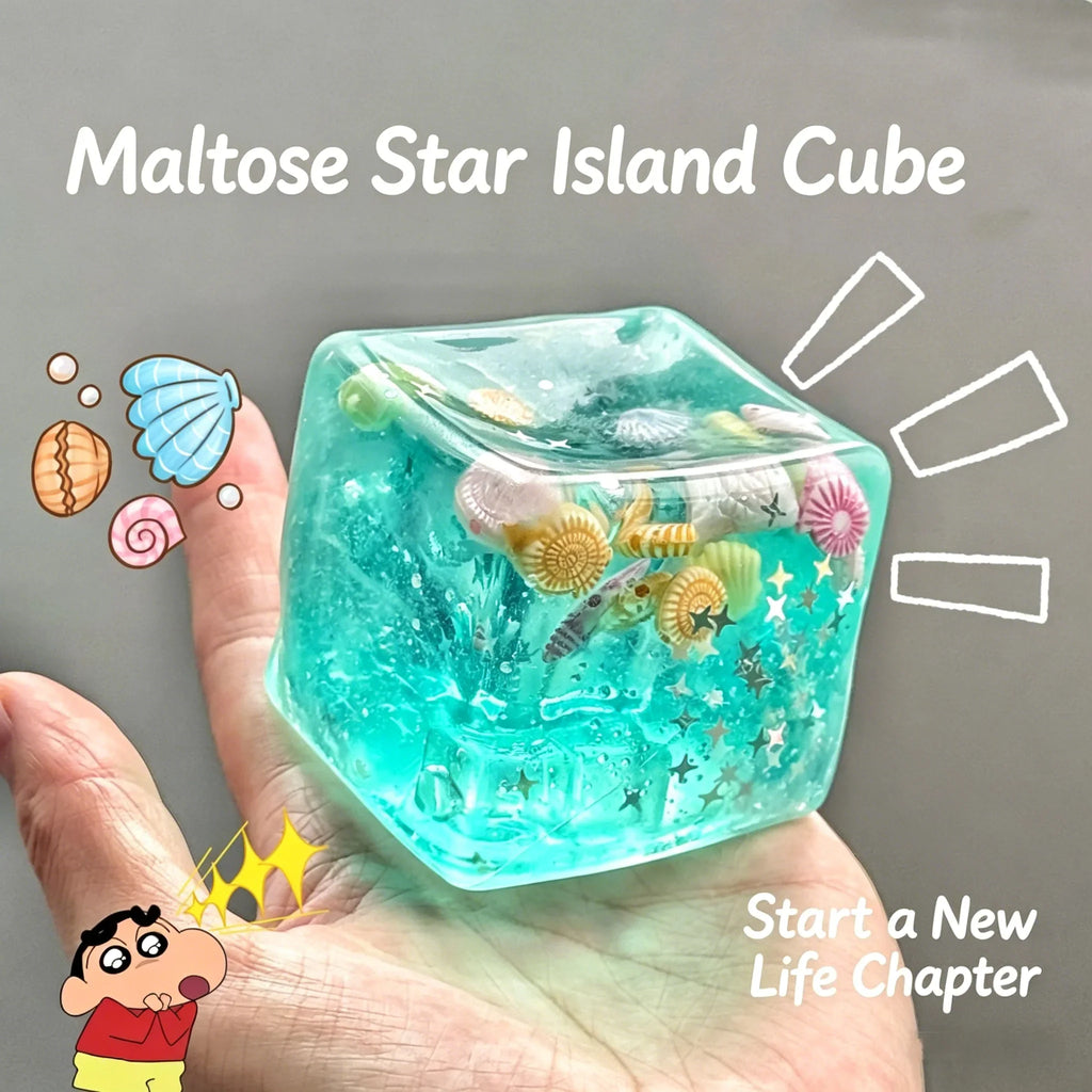 Ocean Squishy Stress Ball Cube – Slow Rise Sensory Fidget Toy
