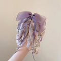 Floral Bow Bead Shark Clip – French Elegant Hair Claw