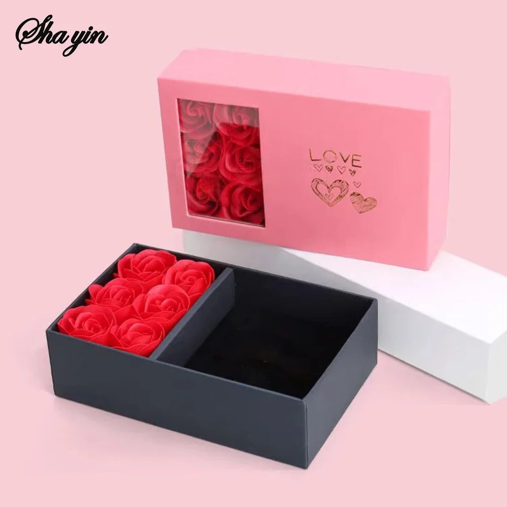 Jewelry Box Immortal Flower Roses Window Valentine's Day Mother's