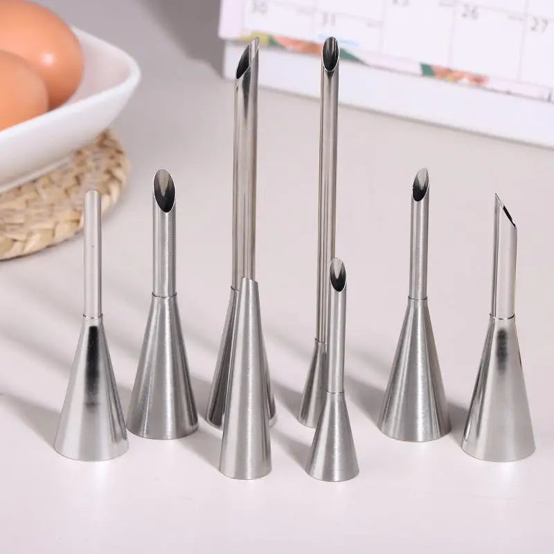 12-Pc Stainless Steel Cake Decorating Piping Tips Set