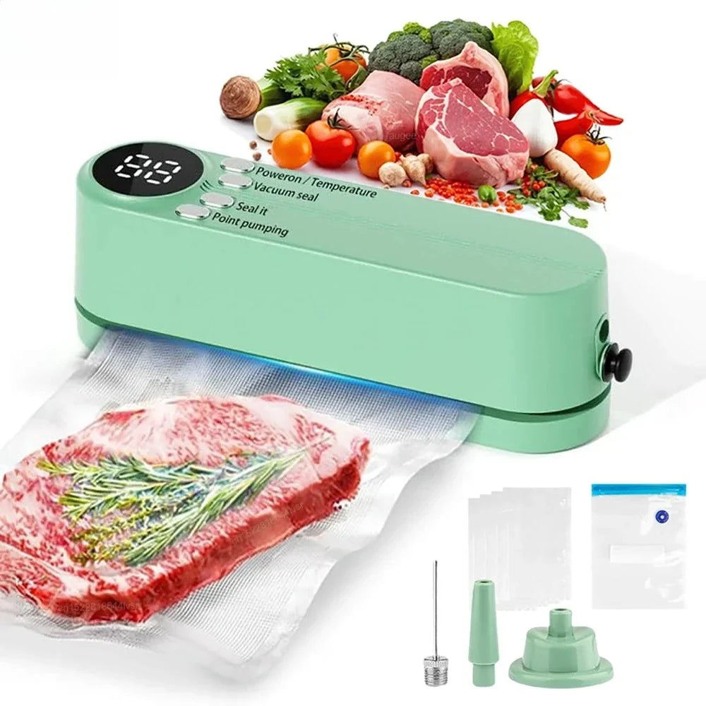 GUOHE Mini Cordless Food Vacuum Sealer – 3 Modes & LED Display