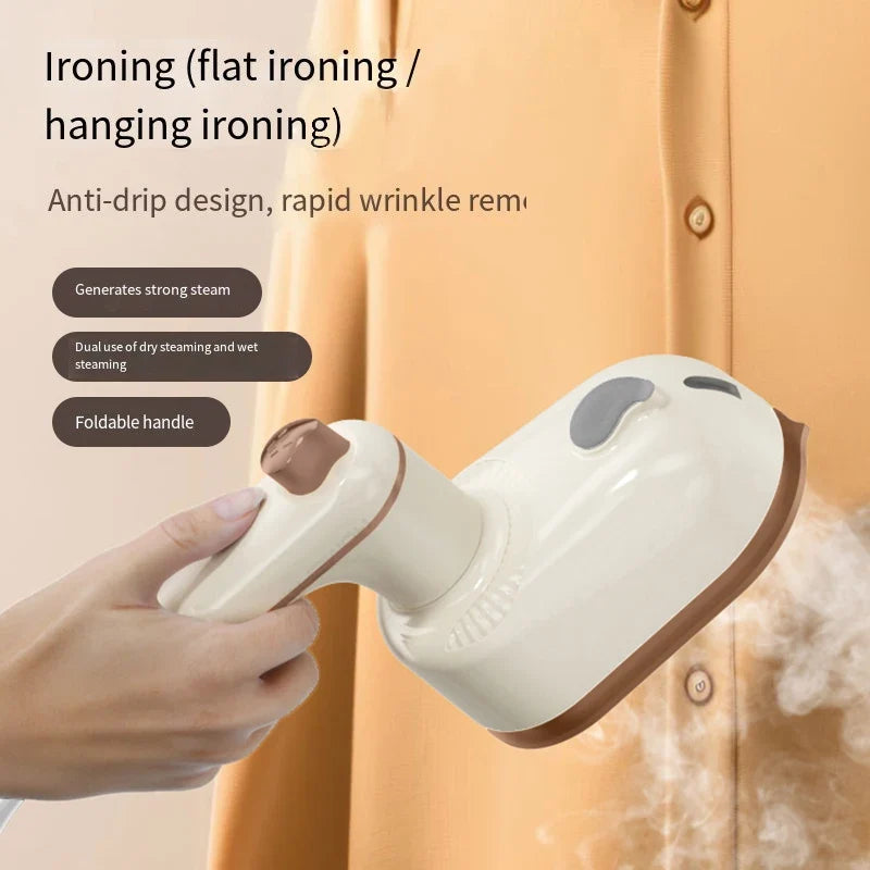 HOMEFISH Mini Rotating Travel Iron | Steam & Dry Portable