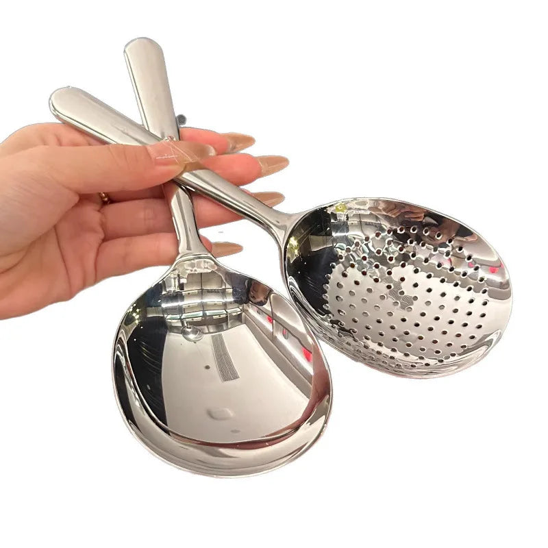 2-Piece Stainless Steel Ladle & Slotted Spoon Kitchen Set