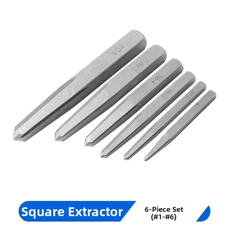6-Pc Square Groove Broken Screw & Bolt Extractor Set | CR-V