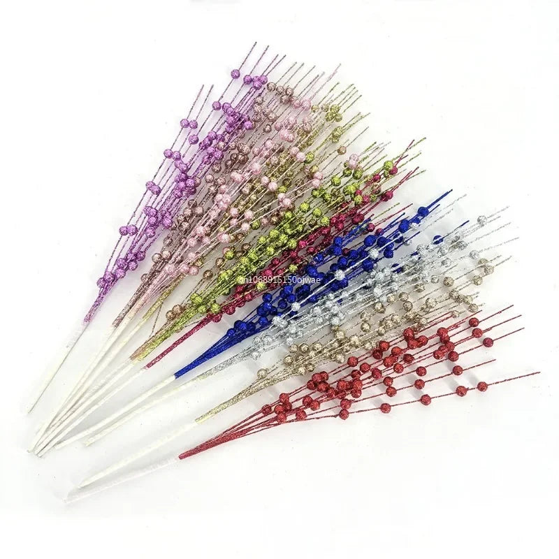 43cm Glitter Berry Artificial Stems | Christmas Tree Ornaments