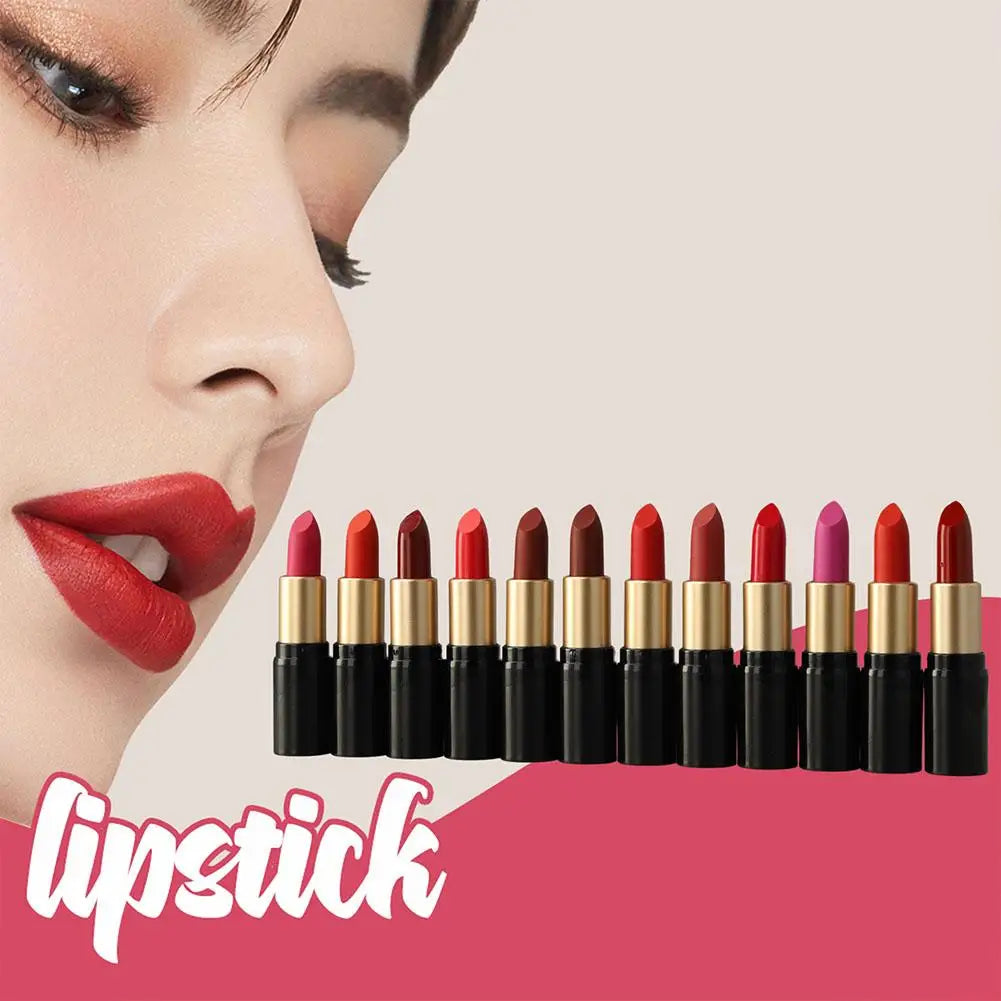 Matte Velvet Lipstick – Waterproof Long-Lasting 12 Shades