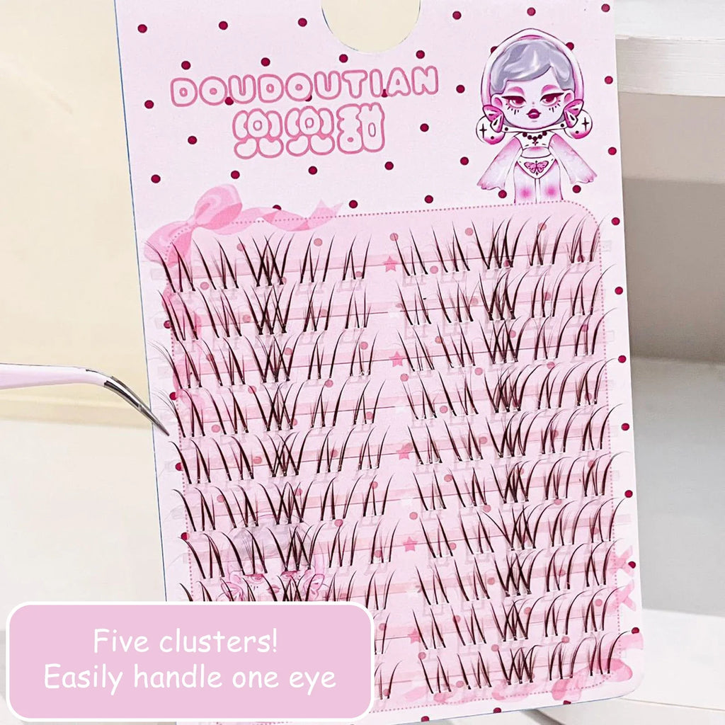 Sweet Brown Wispy False Eyelashes | Natural Manga Style 7-12mm