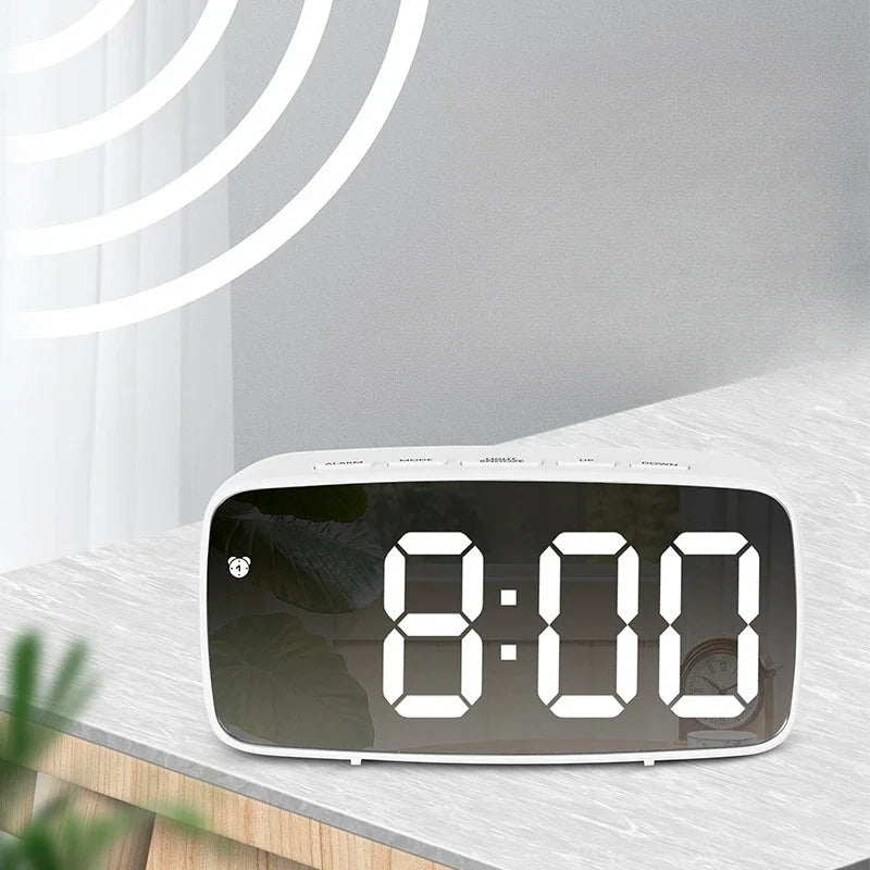LED Digital Alarm Clock – Voice Control, Snooze & Night Mode