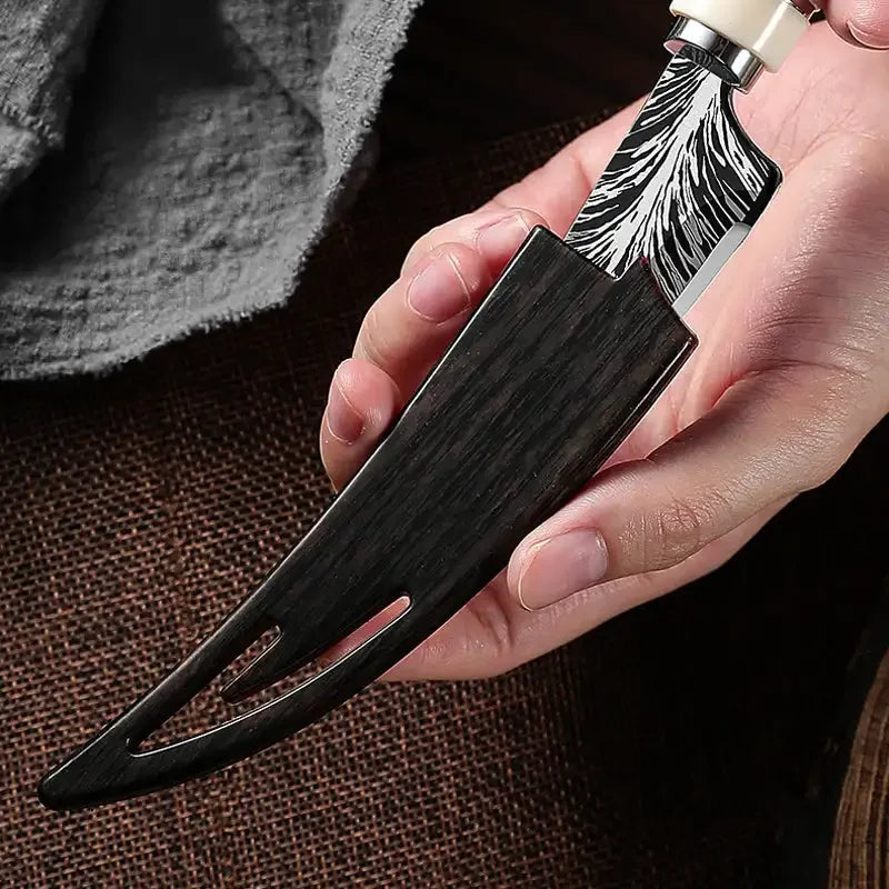 Damascus Curved Boning Knife | Stainless Steel Fruit & Meat Knife