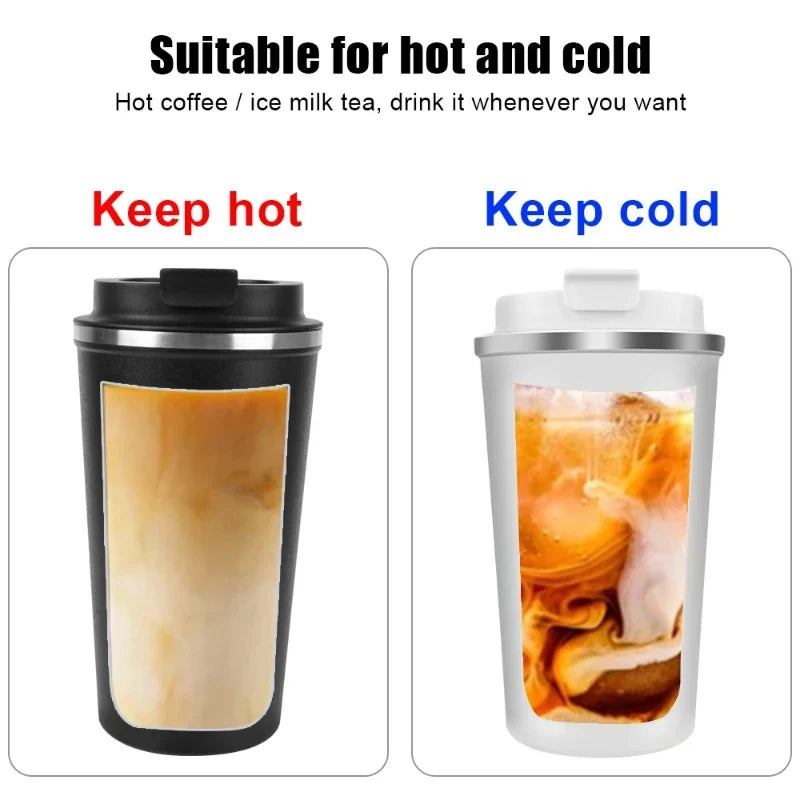 Stainless Steel Travel Thermos Mug 380/510ml – Leak-Proof