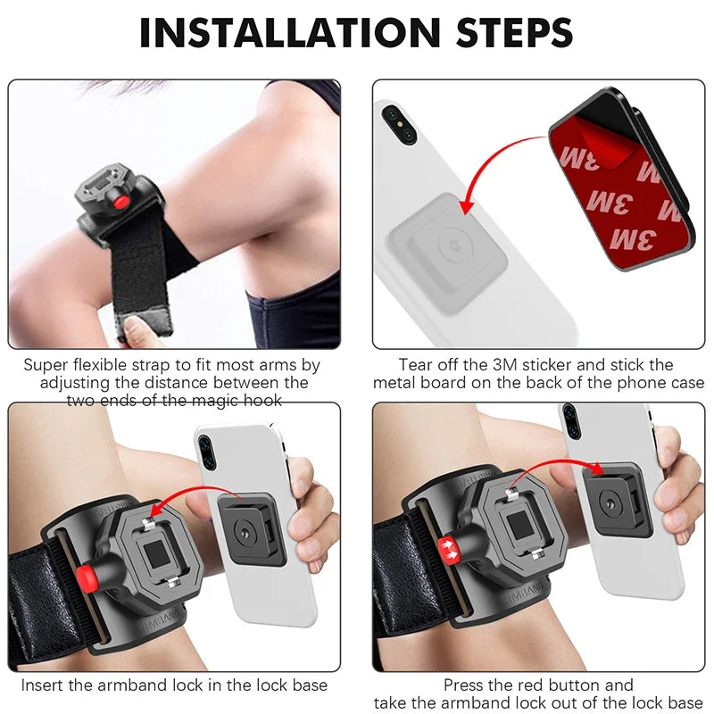 Detachable Rotatable Mobile Sport Bag Phone Running Sports Bags mp3