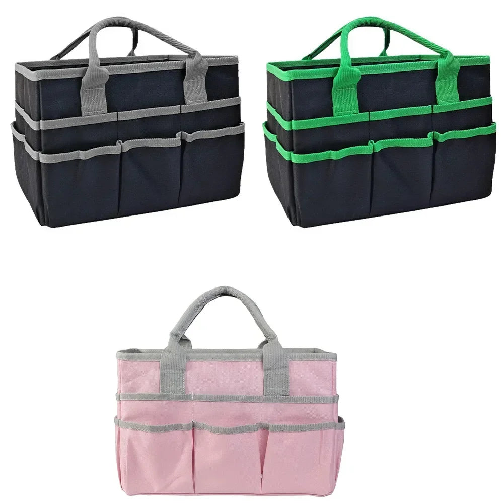 Heavy Duty Wide Mouth Tool Bag – Multi-Pocket Oxford Tote