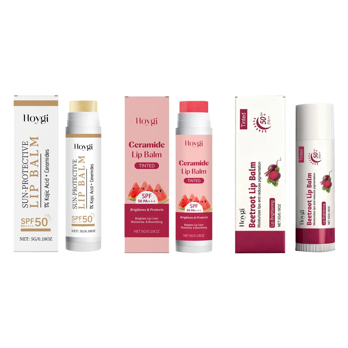 Hoygi SPF 50+ Lip Balm – Kojic Acid, Ceramide & Beetroot