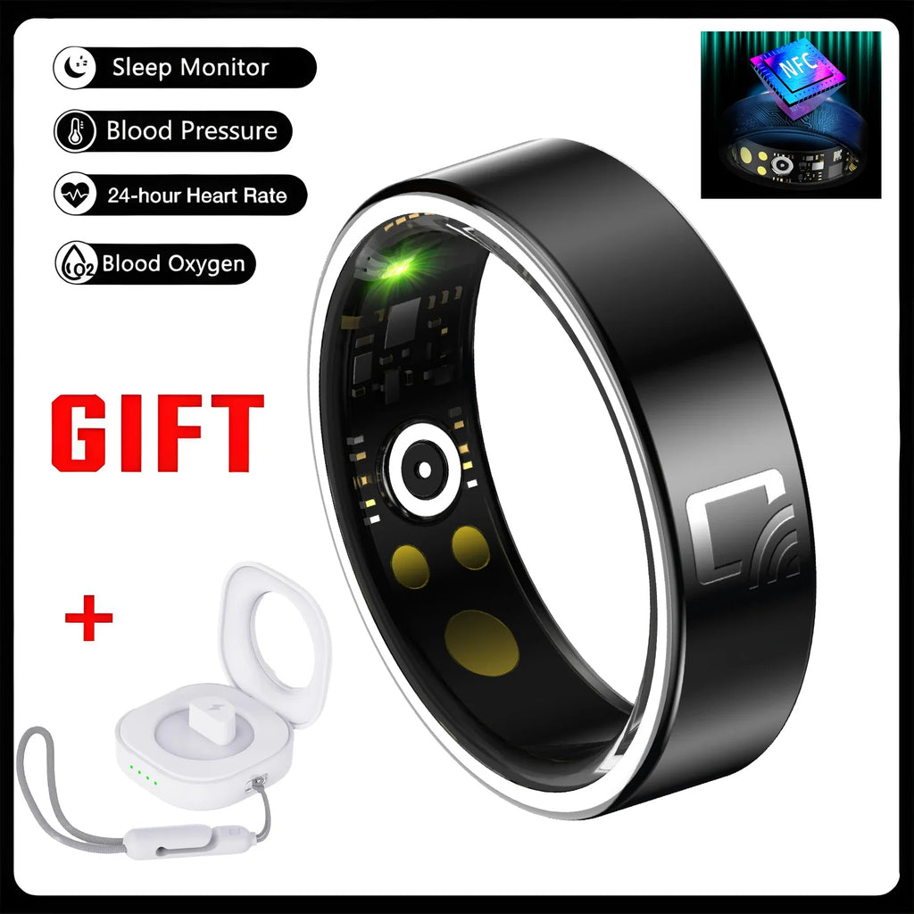 R20 Ceramic Smart Ring 2025 | NFC, Heart Rate & Sleep Tracker