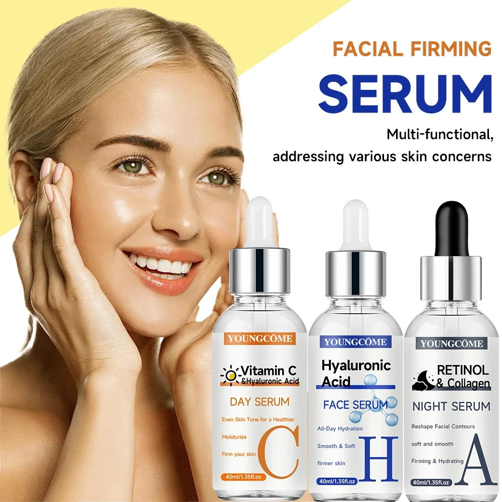 YOUNGCOME Vitamin C, Retinol & Hyaluronic Acid Serum Set
