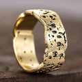 Huitan Vintage Ruins Style Ring – Blue CZ Women's Fashion Ring