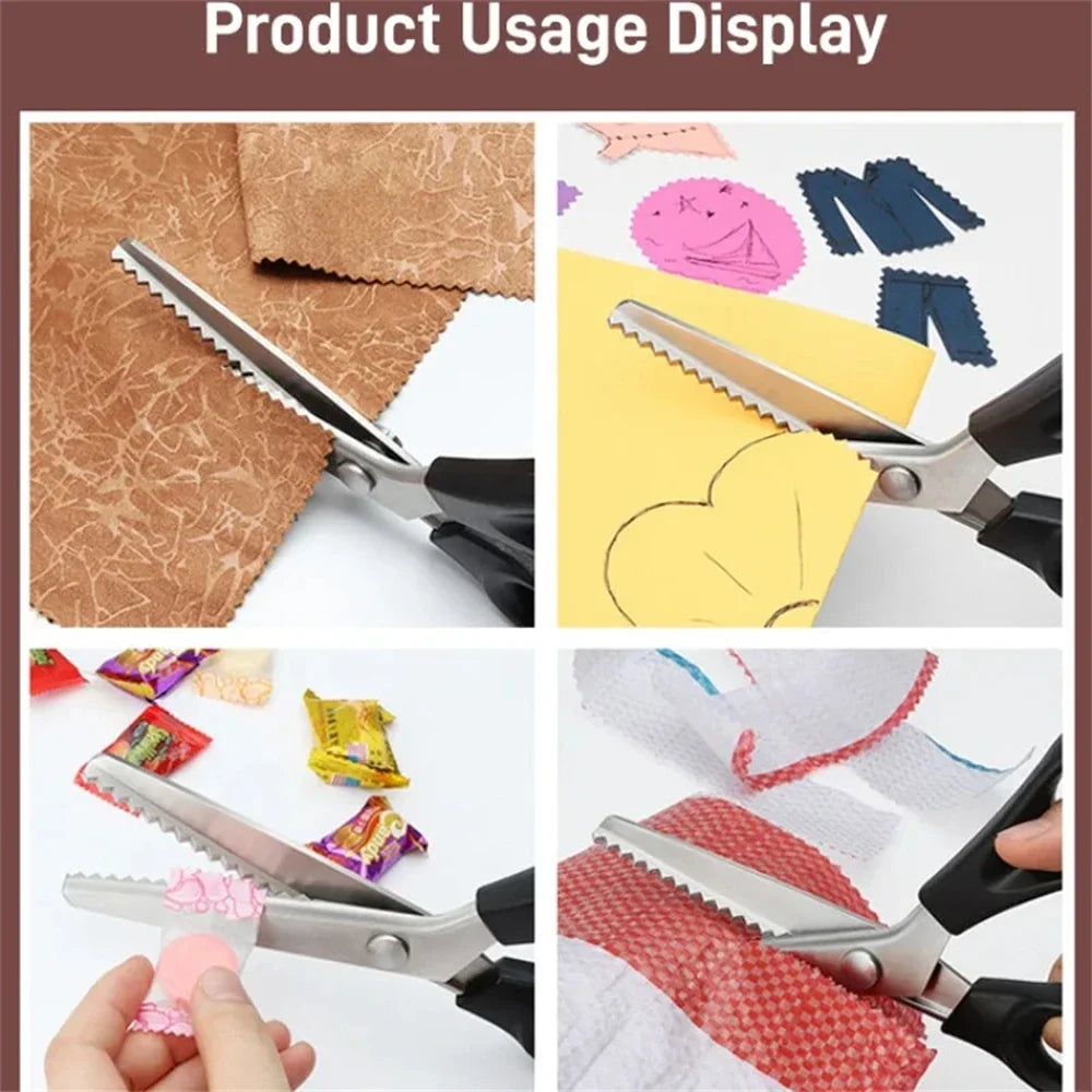 Zigzag Pinking Shears – Stainless Steel Fabric & Lace Scissors