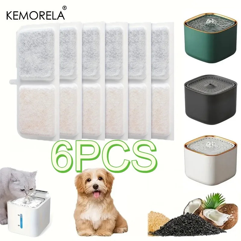 Activated Carbon Cat Fountain Filters – 6/12 PCS Replacement