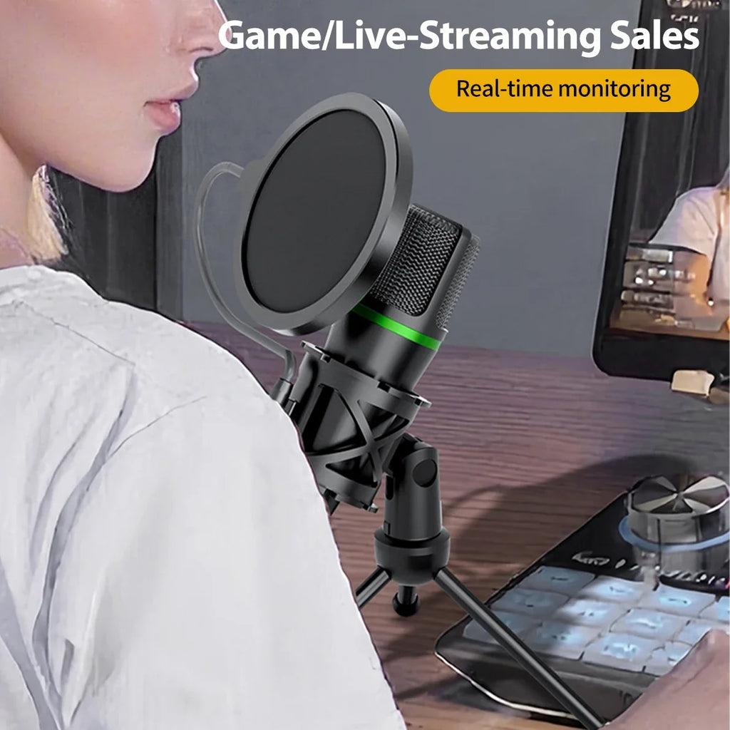 AyeBeau USB Condenser Microphone – RGB Gaming, Streaming & Podcast