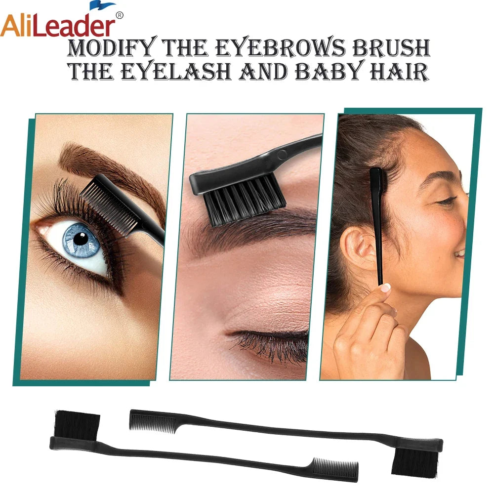 3-Piece Teasing Brush Set – Rat Tail Comb & Edge Brush