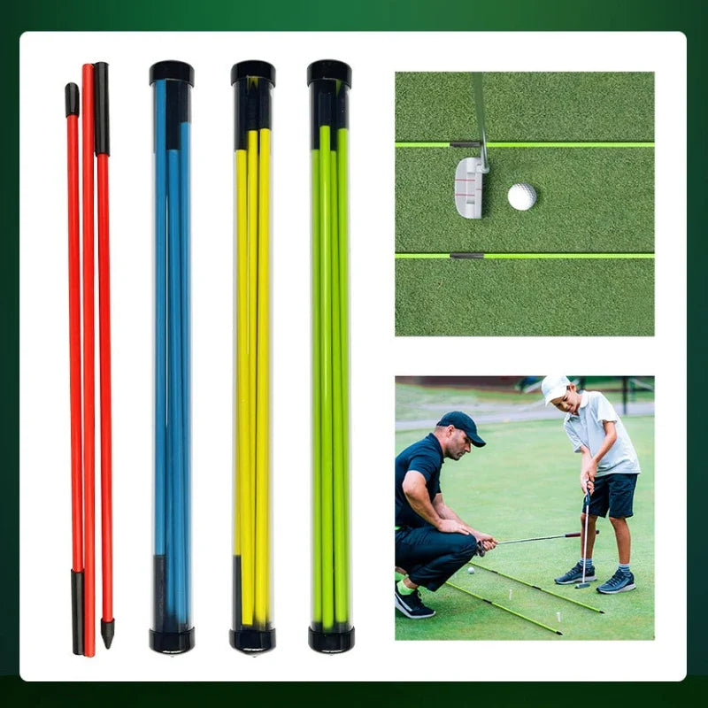 Golf Alignment Sticks – Folding Swing Trainer & Positioning Rod