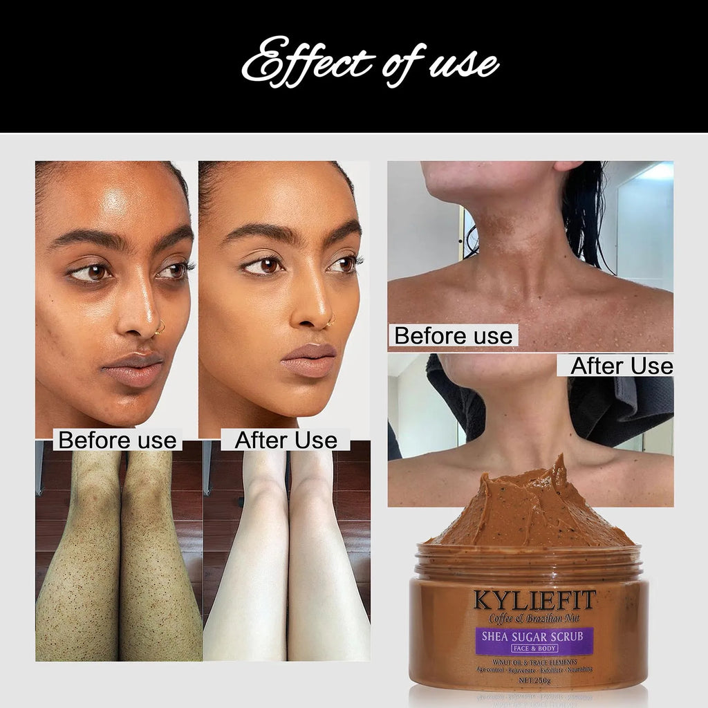 AILKE Coffee & Shea Sugar Scrub – Exfoliate & Brighten Skin