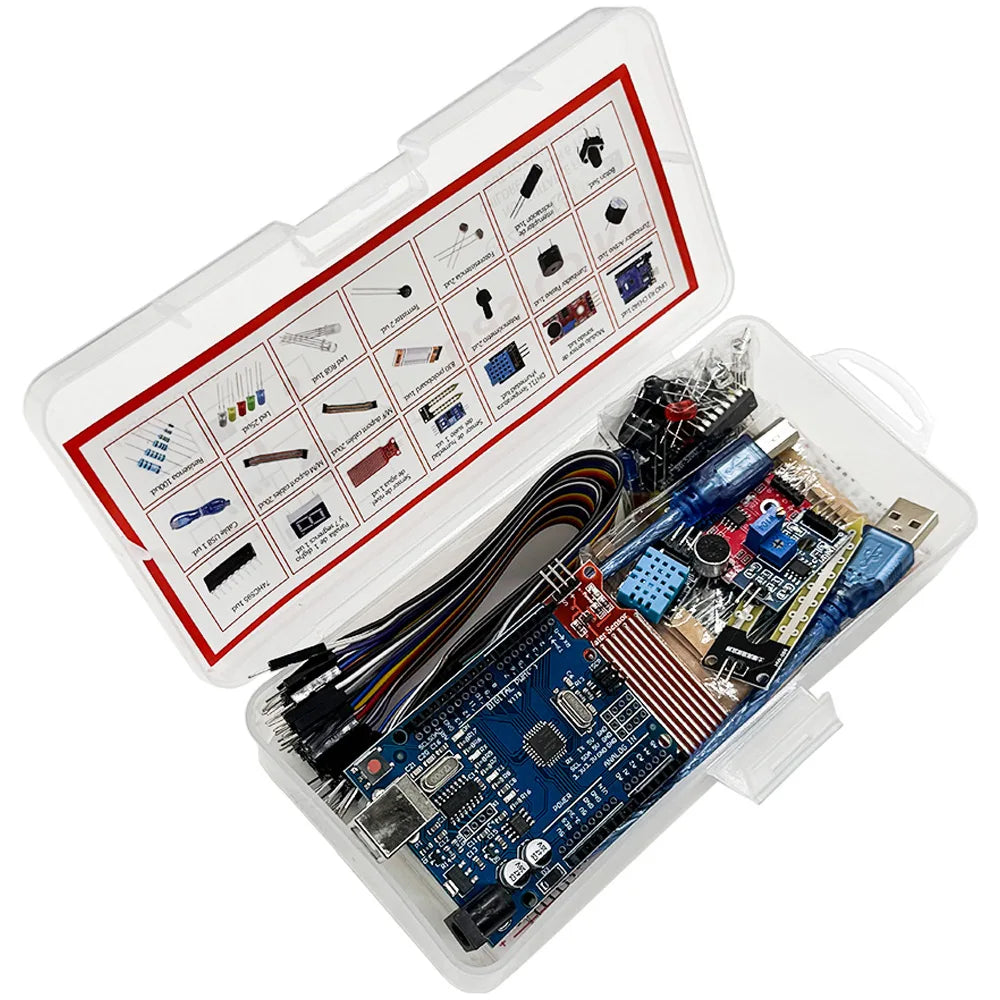 Arduino Uno R3 Starter Kit – Breadboard, Sensors & Components