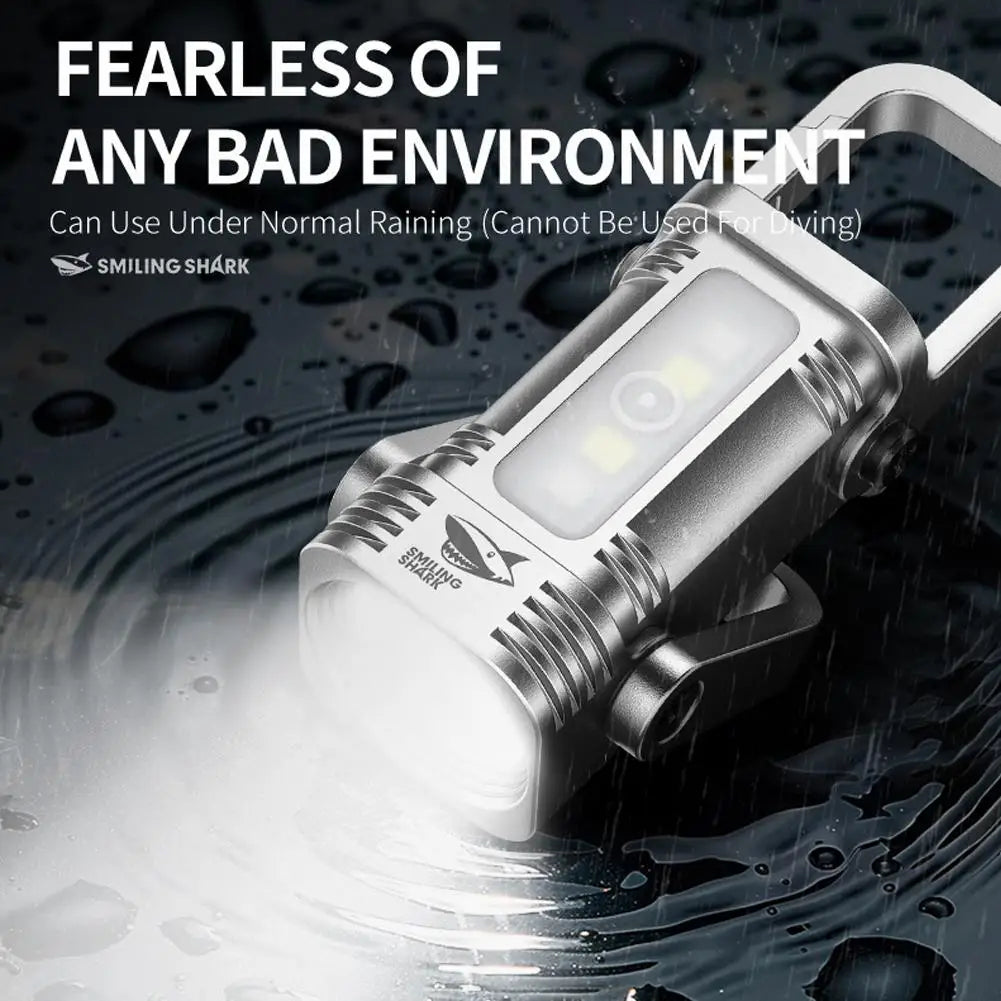 Rechargeable COB Keychain Flashlight – 7-Mode IPX4 Waterproof