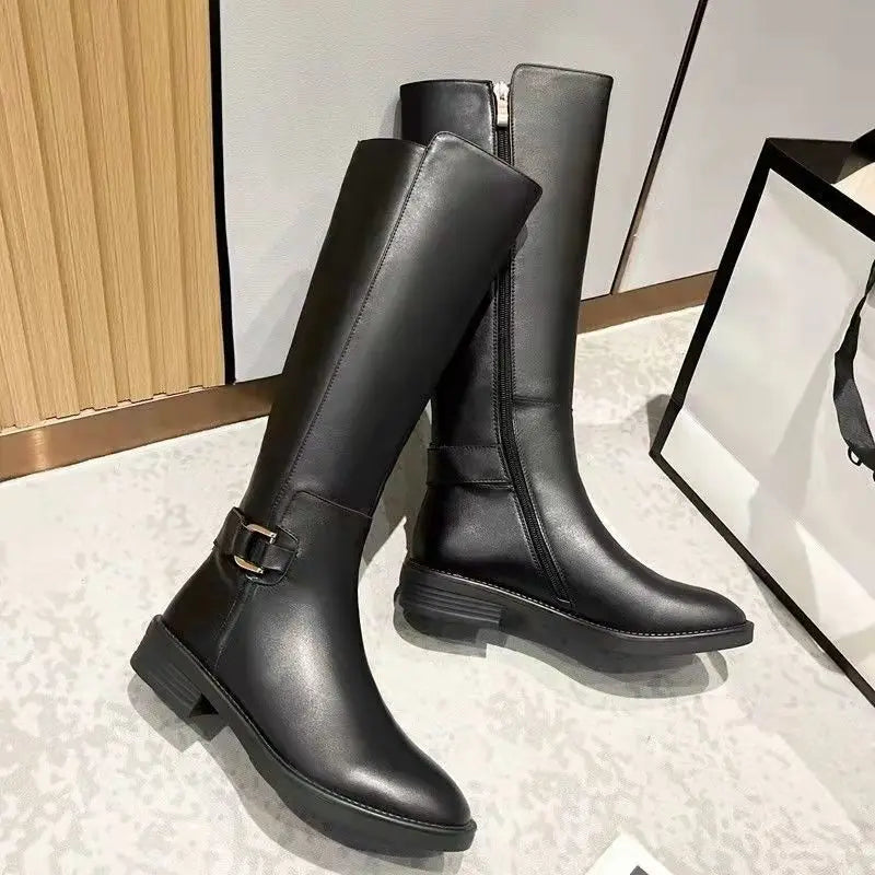 Women's Knee-High Square Heel Fashion Boots | YBQJOO