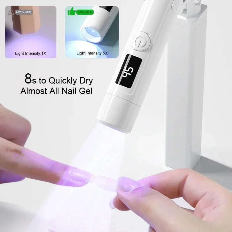 Portable Mini UV LED Gel Nail Curing Light – Rechargeable
